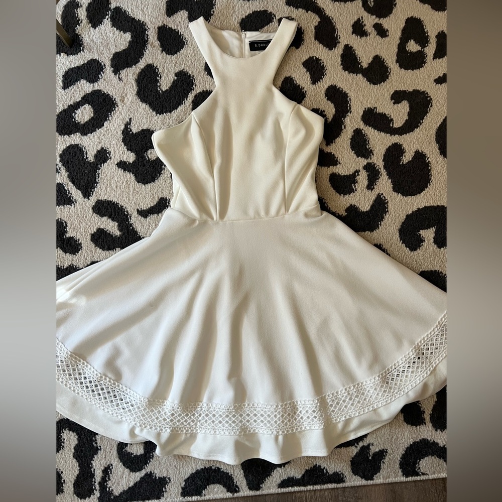 Classic White Halter Neck Dress